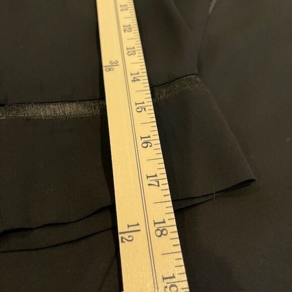 Reiss Kris Chiffon Top Black with Peekaboo Neck Cutout Silky Elegant Size 10 - Picture 12 of 13